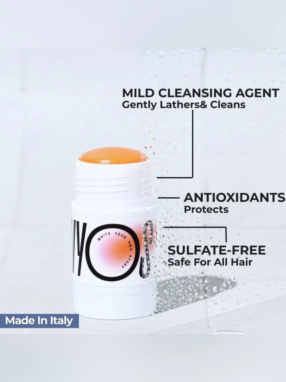 NEW 4x Pack WYOS The Mane Event Daily Shampoo Stick – 1.8 oz UNISEX Travel Vegan